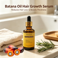 Crème capillaire Batana personnalisée avec logo, à l'huile d'argan, naturelle et biologique, à base de romarin et menthe, favorise la croissance des cheveux, pour hommes et femmes