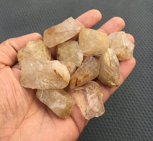 พลอยรูไทล์สีทองธรรมชาติ ไม่ผ่านการบำบัด สำหรับทำเครื่องประดับ ขายส่ง ชุด 5 ชิ้น ขนาดใหญ่พิเศษ - Product Image 3