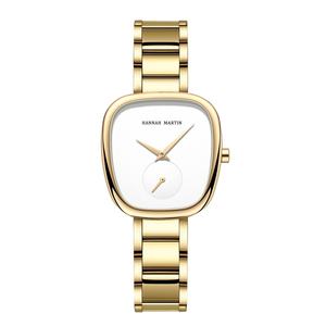 Nuevo reloj de mujer con esfera tonneau en oro rosa, a la moda, informal, de negocios, de acero inoxidable, resistente al agua, analógico, de cuarzo. - Product Image 5