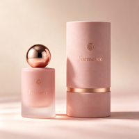 Bouteilles en verre personnalisées de style unisexe en forme de cylindre, 30 ml, 50 ml, 100 ml, boîte, col à sertir de 15 mm, flacon de parfum avec logo