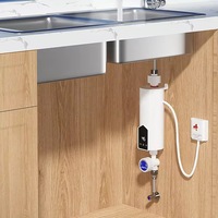 Chauffe-eau électrique instantané 220V/110V en gros pour douche et robinet de cuisine, en acier inoxydable
