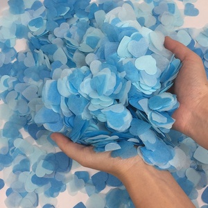 Coriandoli diretti in fabbrica a forma di cuore rosa e blu tessuto di carta antifiamma genere rivelano coriandoli d'amore - Product Image 5