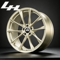 Jante en alliage forgé monobloc 17-24 pouces Or champagne satiné Double 5 branches en Y Personnalisée 5x112/5x120 PCD Compatible BMW Audi Mercedes