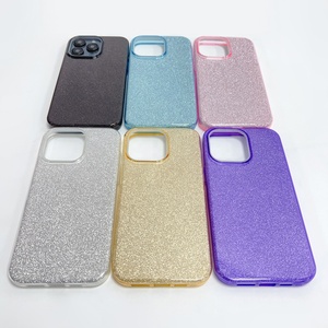 Paillettes 3 en 1 TPU + PC Brillant Couverture de Téléphone pour iPhone 17 16 15 14 13 1211 pour Xiaomi 12 POCO <span class=keywords><strong>X5</strong></span> Pro Golden Flash Phone Case - Product Image 5