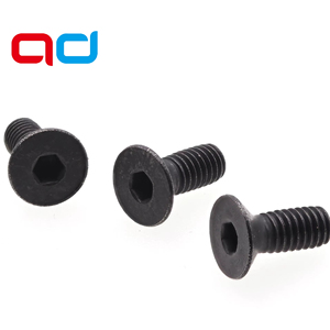 Vis hexagonale à coupelle plate en titane et acier inoxydable M3/M12 standard DIN Système métrique à tête fraisée noire haute résistance - Product Image 1
