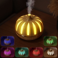 Nouvel humidificateur en plastique en forme de citrouille, silencieux pour la maison, grande capacité de brume, machine d'aromathérapie USB, purification de l'air, lumière colorée