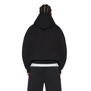 Felpa di Alta Qualità da <span class=keywords><strong>Uomo</strong></span> con Cappuccio e Zip in Pile Spesso Vestibilità Corta e Squadrata Logo Personalizzato Stile Streetwear Invernale con Design a Cerniera - Product Image 2