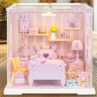 AJB TOY - Blocs de construction en plastique - Nouveaux ensembles de blocs de construction LED mignons pour la chambre - Kits de construction de modèles pour les enfants de 4 à 14 ans et plus - 36 pièces - Kit de maison miniature