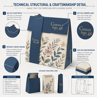 Sac cadeau en papier écologique personnalisé de 280 g avec logo estampé à chaud pour mariage, fête, Eid Mubarak, cadeaux