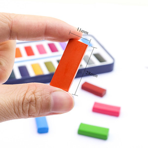 Premium 12 24 acuarela media sartén pintura artista acuarela sólida pastel Aquarelle pintura con pincel para acuarela libro caja de lata - Product Image 3