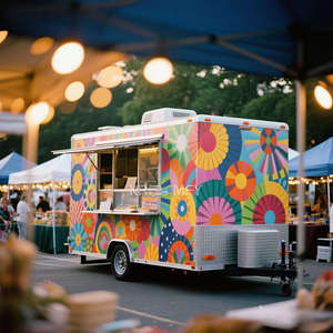 Nouveau produit 2025 Camion de cuisine mobile en acier inoxydable pour la vente de glaces Fast Food - Product Image 3