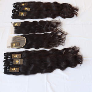 วิกผมคนบริสุทธิ์ตรงจากอินเดีย,ผมต่อดิบแบบยังไม่ผ่านกระบวนการพร้อมการปิดแบบ Hd - Product Image 1