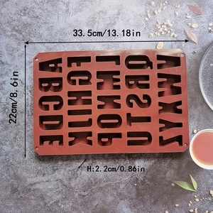 Large <strong>Letter</strong> Mold Silicone Chocolate Mold English Alphabet Candy Soap Candle Making Mould <strong>Cake</strong> Insert Baking Tools - Product Image 3