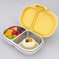Boîte à bento imprimée UV - Boîte à lunch pour enfants anti-fuite avec compartiments séparés, fourchette-cuillère détachable, sans BPA, compatible micro-ondes et lave-vaisselle