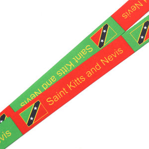 セントネビス旗ランヤード昇華ロゴ印刷ポリエステルIDカードホルダーキーチェーンランヤードカスタムランヤード - Product Image 4