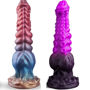 Fantaisie monstre Alien tentacule gode énorme <span class=keywords><strong>noeud</strong></span> gode avec ventouse énorme Silicone Plug Anal point G pour les femmes <span class=keywords><strong>cadeau</strong></span> de noël - Product Image 1
