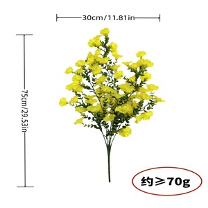 Guirlande artificielle de fleurs de gypsophile rouge de 75 cm en plastique et soie pour mariage, décoration extérieure et intérieure - Product Image 2