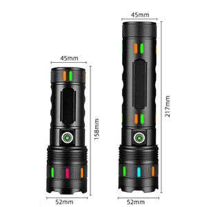 Có Thể Sạc Lại Số Hiển Thị Trắng Laser LED 800M Phạm Vi Ngoài Trời Đèn Pin Nhôm Hợp Kim Đèn Pin Huỳnh Quang Dải Torch - Product Image 2