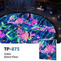 Dalles de piste de danse interactives de mariage numérique d'intérieur système de projecteur panneaux vidéo led écran d'affichage sol led interactif