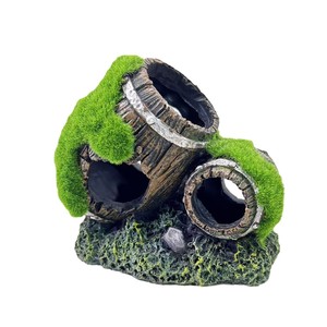 Ornement d'aquarium en bois moussé simulé - Grotte cachette pour crevettes et poissons Betta - Product Image 5