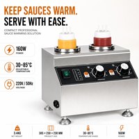 Distributeur de sauce électrique double bouteille en acier inoxydable pour hôtels, restaurants et cuisines