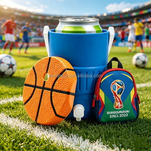 Hot Blue <b>Mini</b> Water Jug Cup for Michelada12oz Reusable Plastic <b>Cooler</b> with Spout Personal Stadium Beverage Dispenser - Product Image 3