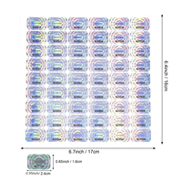 Étiquettes holographiques de sécurité personnalisées avec impression de logo, numéro de série réfléchissant au laser, code QR holographique adhésif