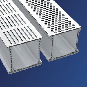 OEM Couverture de grille de tranchée en U pour l'extérieur de la cuisine de piscine Couverture en <span class=keywords><strong>aluminium</strong></span> de drain linéaire de plancher Drains de tranchée carrés Drains de matériaux métalliques - Product Image 4