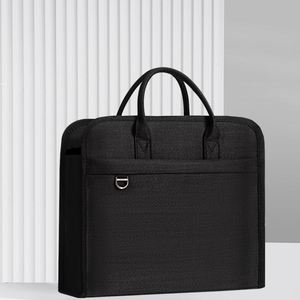Waterproof Conference Bags with Zipper Oxford Cloth Business <b>Briefcase</b> for Men Office Meeting Laptop Bag 15.6 Inch Document Bag - Product Image 2