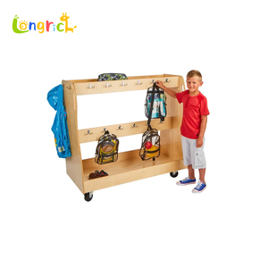 Ensemble de meubles pour enfants de haute qualité porte-serviettes en bois porte-serviettes mobile pour garderie préscolaire <span class=keywords><strong>maternelle</strong></span> - Product Image 3