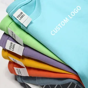 Camiseta personalizada com seu próprio tipo dtg, camiseta de algodão 100% personalizada unissex, com etiqueta privada, corte e costura