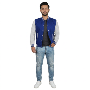 FINER THREADS Veste d'hiver décontractée pour homme en polyester/coton respirant, col montant, fermeture à boutons recouverts - Product Image 1