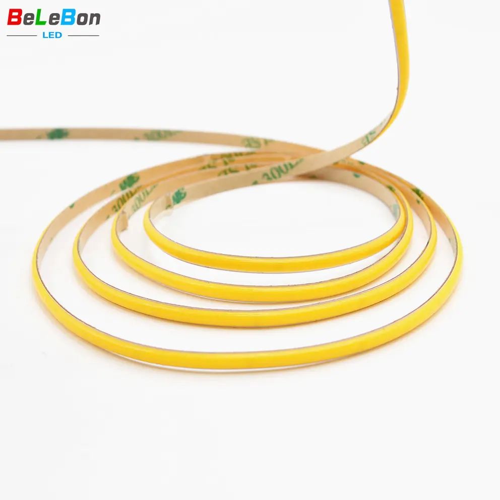 DC12V 24V DC5V 3mm 4mm 5mm 6mm 8mm 10mm high density no light spot dotless COB led extremely flexible strips 180 degree view