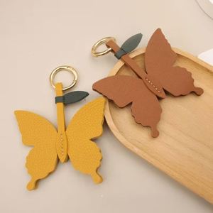 Elegant PU Leather Butterfly Pendant Keyring Portable Butterfly Charm Keychain Accessories for Women Stylish Handbag Decorations - Product Image 4