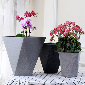 Balcon salon <span class=keywords><strong>imitation</strong></span> ciment plante verte résine épaissie <span class=keywords><strong>imitation</strong></span> <span class=keywords><strong>pierre</strong></span> givré pot de fleur style simple nordique - Product Image 2