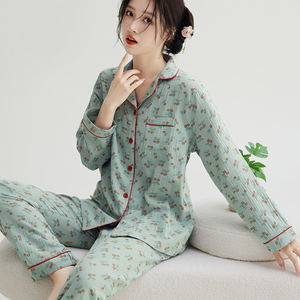 Оптовая продажа, хлопковые пижамы, женские пижамы, комплект с цветочным принтом, лидер продаж, пижамные комплекты, женское спальное платье - Product Image 5