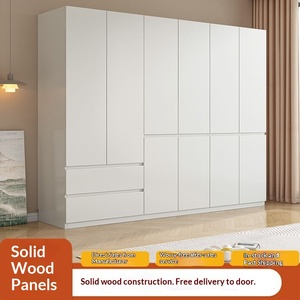 <span class=keywords><strong>Armadio</strong></span> in Legno Massello Design Nordico con Ante a Battente per Camera da Letto, Stanza in Affitto, Appartamento Moderno e Semplice, <span class=keywords><strong>Armadio</strong></span> per Bambini - Product Image 4