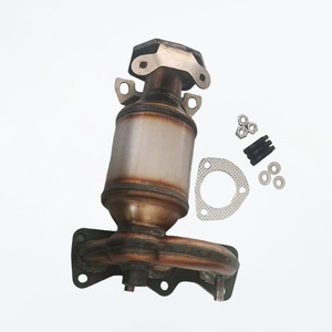 Colector de escape con catalizador para VW Polo 9N <span class=keywords><strong>Skoda</strong></span> <span class=keywords><strong>Fabia</strong></span> 1.2L 3 cilindros 2001-2009 OE 03E253020QX 03E253020PV Kit de ajuste directo - Product Image 3