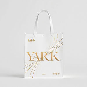 Sacs en papier d'emballage pour le shopping en carton recyclé personnalisés blancs avec poignée, sacs en papier rouges avec votre propre logo - Product Image 4