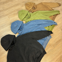 Fabricant de sweats à capuche : Sweat-shirt uni oversize épais en coton molletonné 500 g/m², effet délavé à l'acide