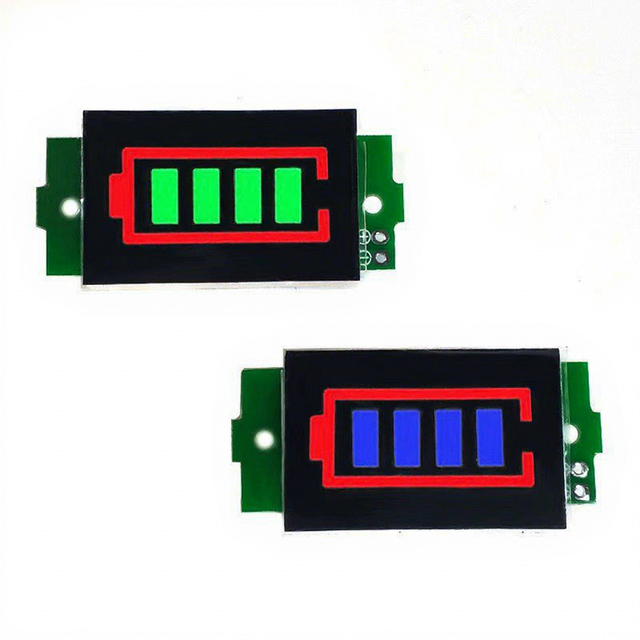 SPBKGS-10 1/2/3/4/6/7/8S Lithium Battery Level Meter Display Module Three String LED Lithium Battery Pack Indicator Light Board