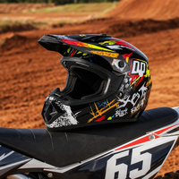 Casque de motocross professionnel tout-terrain intégral pour descente, karting, VTT avec visière, lunettes, gants et masque