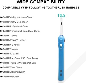 SetSail pour têtes de rechange professionnelles pour brosse à dents électrique, lot de <span class=keywords><strong>8</strong></span>, poils DuPont moyennement souples, recharges pour un nettoyage de précision - Product Image 6