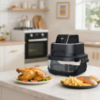 Oven Penggorengan Udara Listrik Rumah Tangga 4 Liter Multifungsi Bebas Minyak dengan Gaya Modern Bahan Plastik Harga Terjangkau
