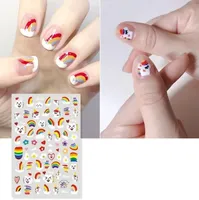 Autocollants pour ongles à motif d'animaux mignons, autocollants pour manucure 3D, autocollants pour ongles à fleurs