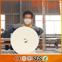 Isolation en laine céramique de zirconium d'aluminium haute performance SUNTHERM (épaisseur 50 mm, densité 128 kg/m³, conductivité thermique 0,09-0,16 W/mK)