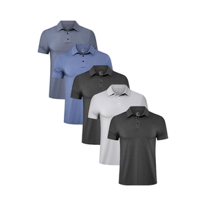 T-shirt de golf décontracté pour homme, séchage rapide, anti-transpiration, respirant, manches courtes, lot de 4/5 - Product Image 1