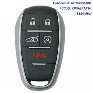 Portachiavi Smart per Alfa Romeo Giulia Stelvio 201 - 2020 434 MHz 4 + <span class=keywords><strong>1</strong></span> <span class=keywords><strong>HITAG</strong></span> a 128 bit AES Chip FCCID KR5ALFA434 - Product Image 1