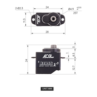 定制品牌A11CLS V3金属外壳1.4kg 0.05秒数字迷你Z伺服电机，用于遥控汽车飞机机器人