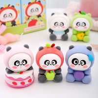 Caja Misteriosa de la Serie Q Food Fun: Figura de Panda de PVC Esponjosa y Adorable, Miniatura Decorativa de Escritorio, Juguete Sorpresa, Caja Ciega al por Mayor